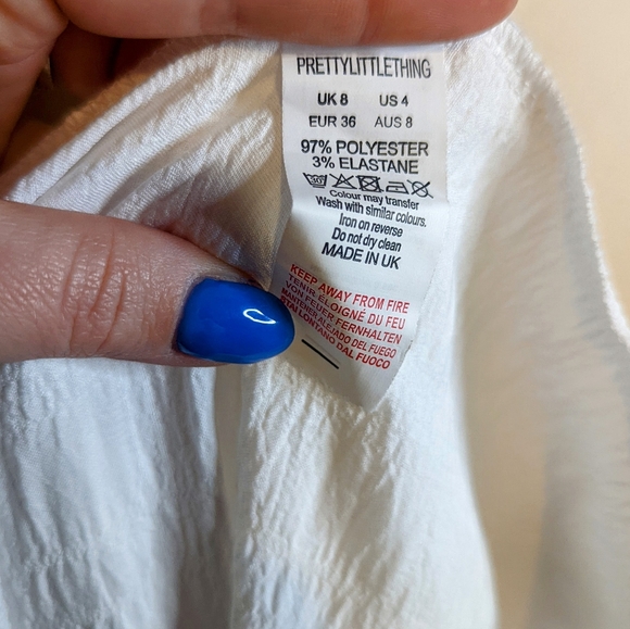 PrettyLittleThing | Women's | Textured Tie Front Shirt | Size 4 - Picture 5 of 12